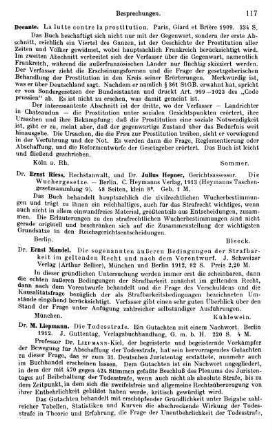 117, Decante. La lutte contre la prostitution. 1909