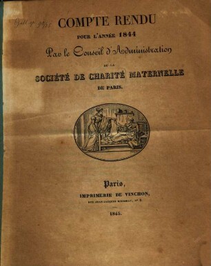 Compte rendu : pour l'année. 1844 (1845)