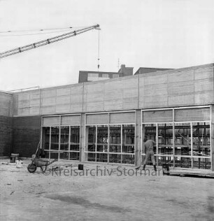 Schule am Masurenweg: Baustelle der Sporthalle: Außenansicht