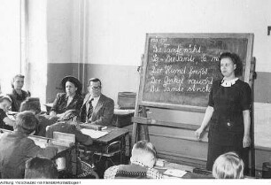 Schulbegehung, öffentlicher Unterricht, Mai 1950
