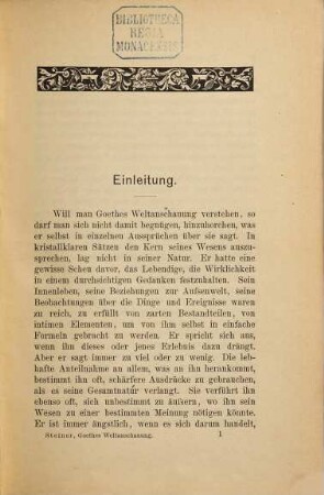 Goethes Weltanschauung