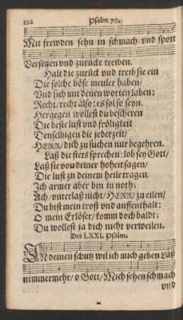 Der LXXI. Psalm. - Der LXXX. Psalm.