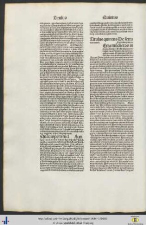 Titulus V. De sexta mundi etate.