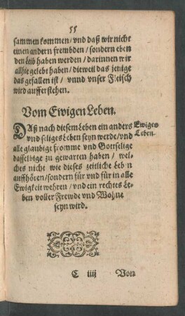 Vom Ewigen Leben.