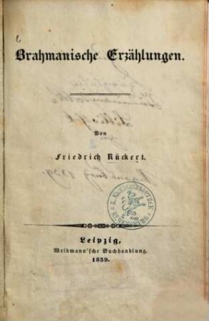 Brahmanische Erzählungen