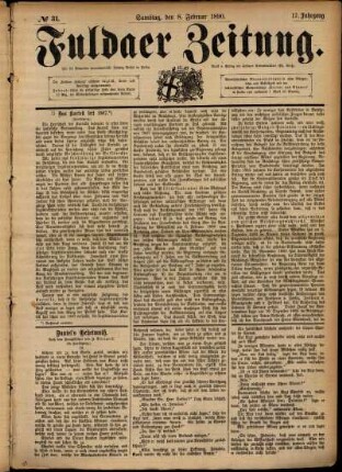 Ausgabe vom Samstag, den 08. Februar 1890.