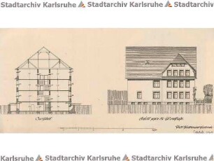 Beichel, Friedrich. Schulhaus Rüppurr. Schulhausneubau
