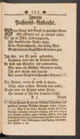 Zweyte Paßions-Andacht.