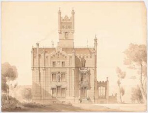 Villa Reali bei Venedig: Aufriss Seitenansicht