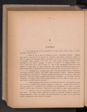 VI. Conclusio.