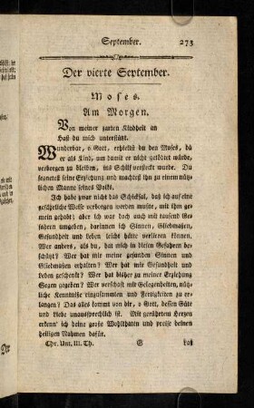 273-284, Der vierte-sechste September.