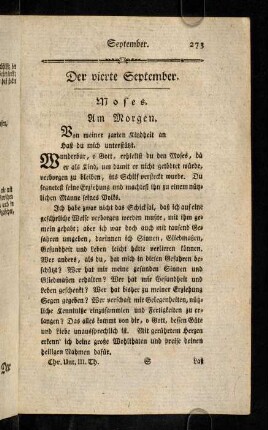 273-284, Der vierte-sechste September.