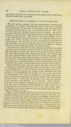 Philosophical cookery - count romford