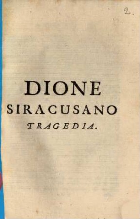 Dione Siracusano : tragedia