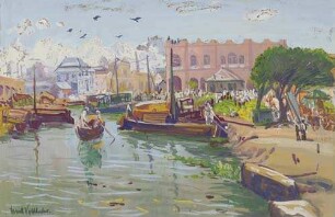 Der Gemüsemarkt von Barranquilla am Nebenfluss des Magdalenenstromes (Kolumbien)