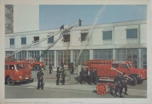 Die Feuerwehr übt
