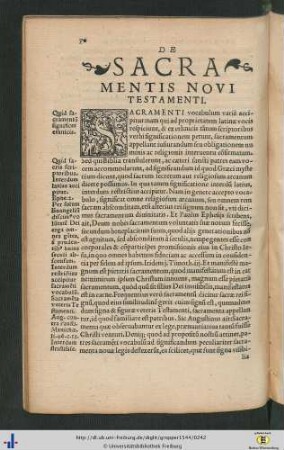 De Sacramentis Novi Testamenti (Pars II).