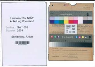 Entnazifizierung Anton Schlichting , geb. 13.02.1907 (Vorarbeiter)