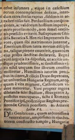 Die II. Septembris. In Festo S. Stephani Hungariae Regis Congregat : Die 19. Aprilis, 1687.