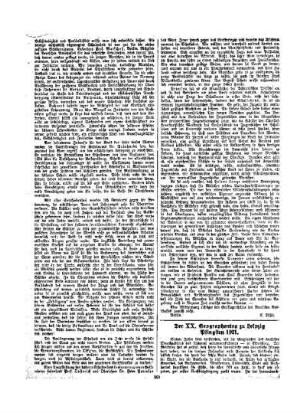 Der XX. Geographentag zu Leipzig Pfingsten 1921