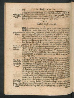 Caput II. Von Supplicationen.