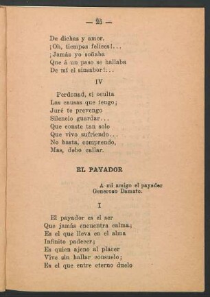 El payador : A mi amigo al payador Generoso Damato.