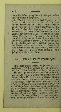 IV. Von den Lufterscheinungen