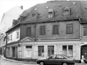 Meißen-Altstadt, Leipziger Straße 3. Wohnhaus mit Laden (1. H. 19. Jh.). Straßenansicht