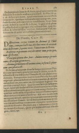 De Plantis, Cap. II.