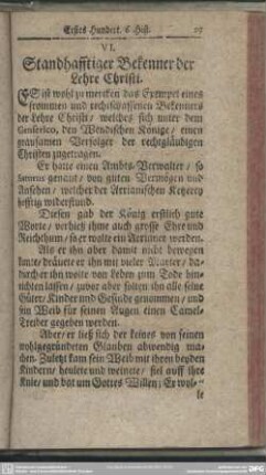 VI. Standhafftiger Bekenner der Lehre Christi