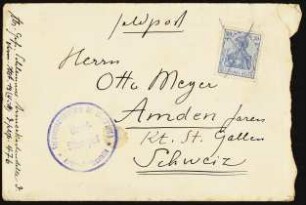 Feldpost Herrn Otto Meyer