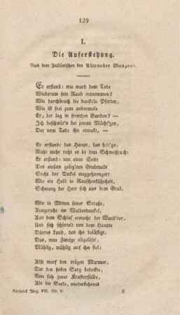 129-132 Die Auferstehung : aus dem Italienischen