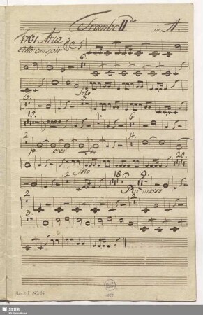 1761. Aria: Il furore se m'accende / Ghinassi, S.