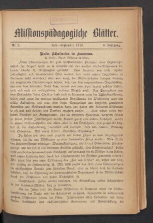 Nr. 3. Juli—September 1918