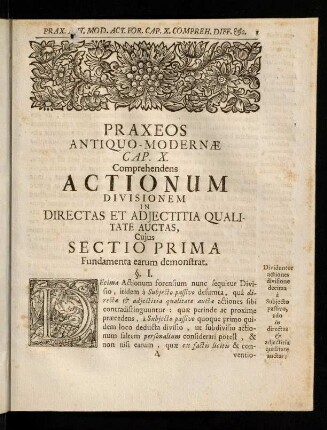 1-22, Sectio Prima