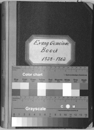 Evangelische Gemeinde Beeck: Taufen 1858 - 1862