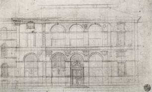 Stoke-on-Trent, Entwurf für eine Pottery School: Aufriß der Vorderfront, Variante