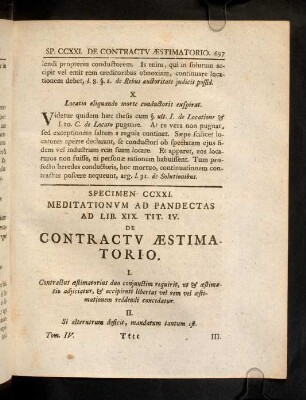 697-702, Sp. 221. De Contractu aestimatorio
