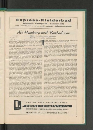Als Hamburg noch Kurbad war