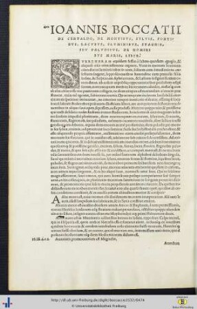 De montibus, silvis, de fontibus, lacubus et fluminibus.