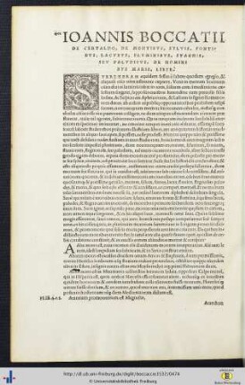 De montibus, silvis, de fontibus, lacubus et fluminibus.