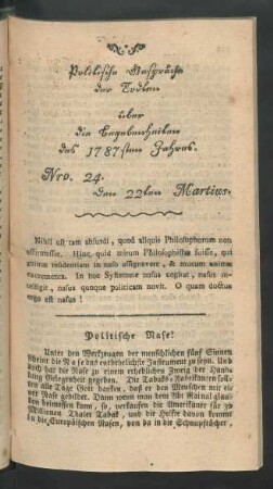 Nro. 24. den 22ten Martius