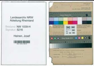 Entnazifizierung Josef Heinen , geb. 21.02.1905 (Lehrer)