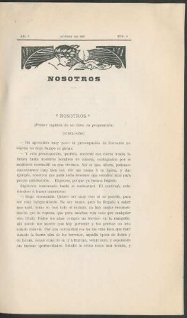 "Nosotros" - (Conclusión) : (Primer capítulo de un libro en preparación)