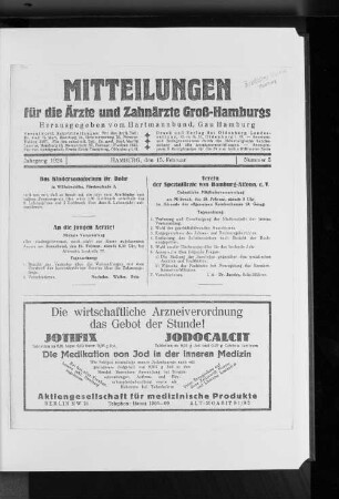 An die jungen Aerzte!