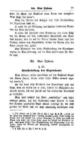 XI. Von Thüren