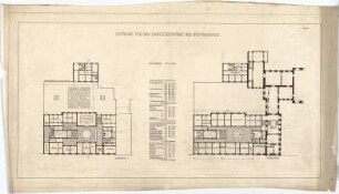 Billing, Hermann; Berlin; Reichskanzlei, Erweiterungsbau - Erdgeschoss; 1. Obergeschoss (Grundrisse)