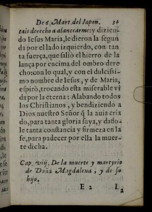 Cap. viij. De la muerte y martyrio de Doña Magdalena ...