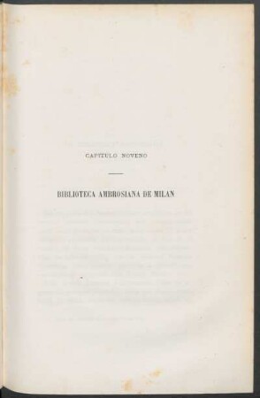 Capítulo noveno - Biblioteca Ambrosiana de Milán