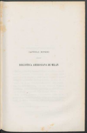 Capítulo noveno - Biblioteca Ambrosiana de Milán